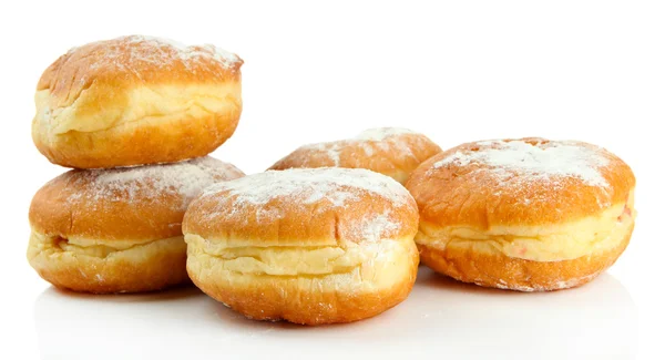 Leckere Donuts, isoliert auf weiß — Stockfoto