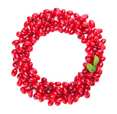 taze cornel çilek beyaz izole