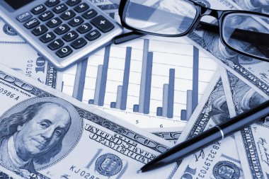 iş geçmişi. Diyagram ve para finansal verilerini konseptiyle