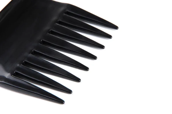 Black comb isolated on white — Stock Photo, Image