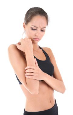 ağrı üzerinde beyaz izole el