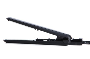 saç demir, üzerinde beyaz izole