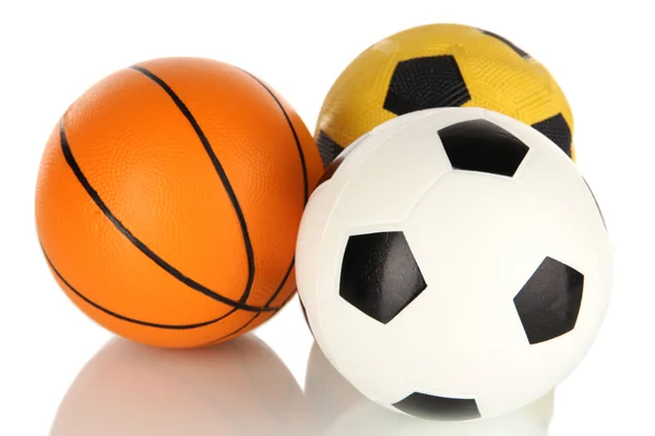 Esporte bolas, isolado em branco — Fotografia de Stock