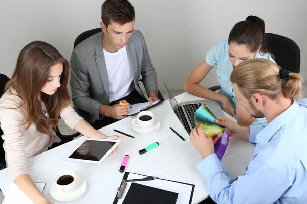 Business team working on their project together at office — Stock Photo, Image