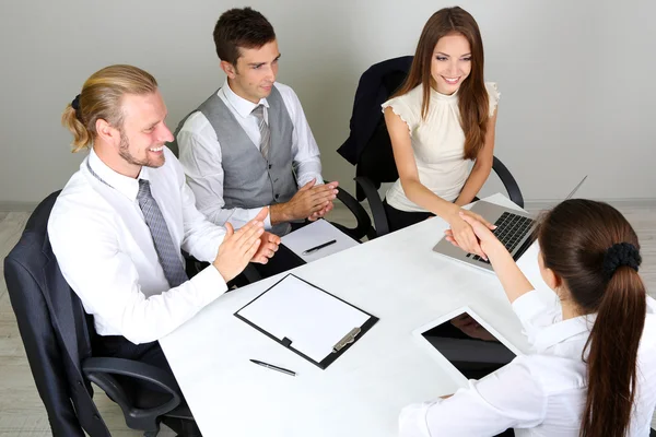 Group of business people having meeting together Royalty Free Stock Images