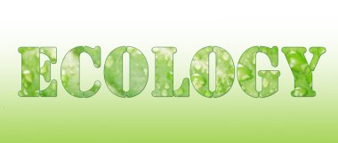 yeşil zemin üzerine yeşil ekoloji kelime