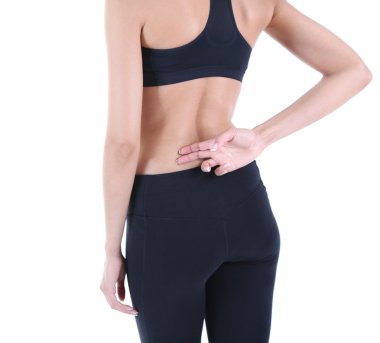 sırt ağrısı genç kızlarda üzerinde beyaz izole