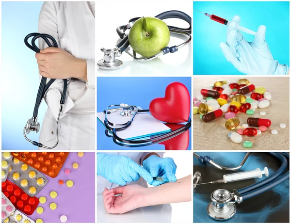 Collage of medical images — Stock Photo, Image