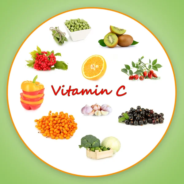Products which contain vitamin C — Stock Photo, Image