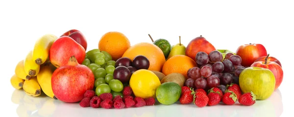 Different fruits isolated on white — Stock Photo, Image