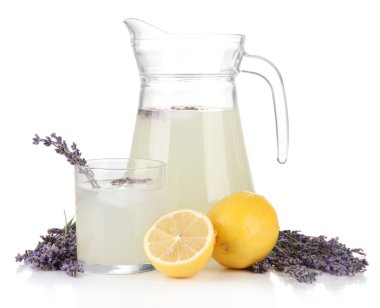 Lavanta limonata, üzerinde beyaz izole