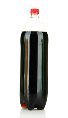 beyaz izole lezzetli içki şişesiyle