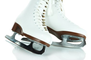 Beyaz üzerine izole edilmiş artistik patenler.