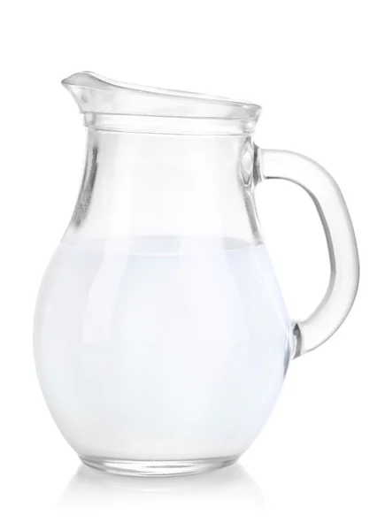 Milk in jug isolated on white — Stock Photo, Image