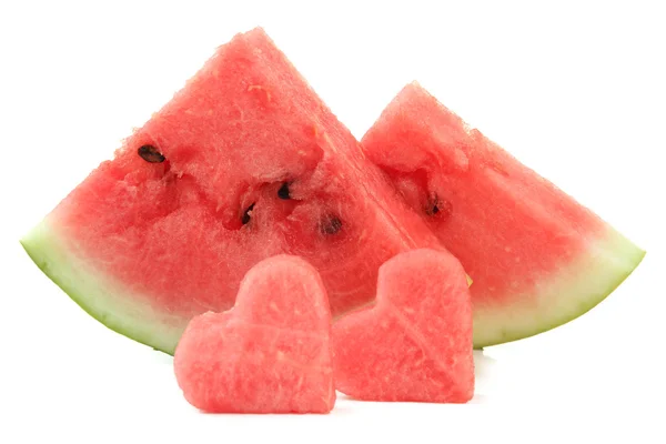 Fresh ripe watermelon isolated on white — Stock Photo, Image