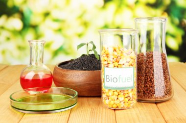 Conceptual photo of bio fuel. On bright background clipart