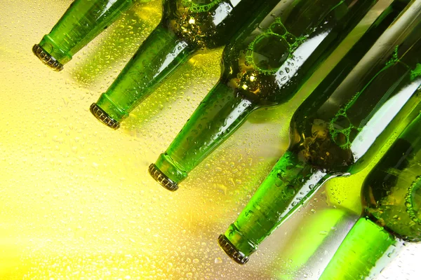 Bottles of beer, close up — Stock Photo, Image