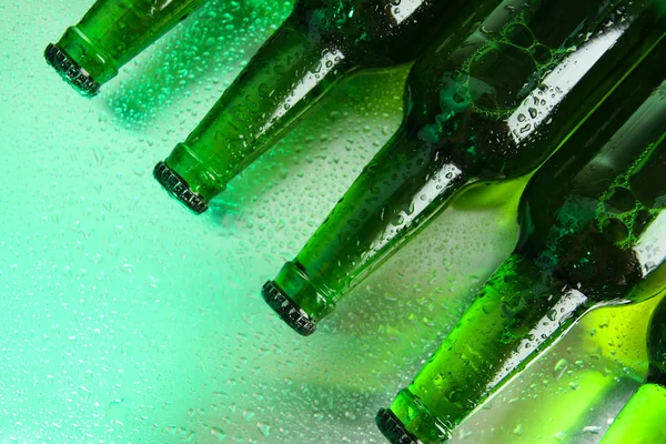 Botellas de cerveza, de cerca — Foto de Stock