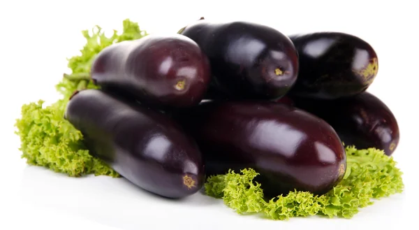 Fresh eggplants isolated on white — Stock Photo, Image