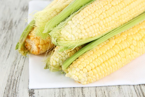 Fresh corn vegetable on wooden table — Stock Photo, Image