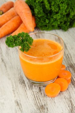 taze havuç suyu üzerinde tablo yakın çekim