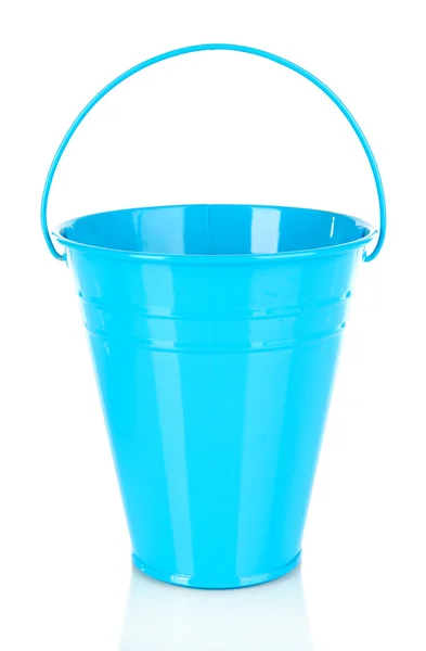 Prázdný barevný kbelík, izolované na bílém — Stock fotografie