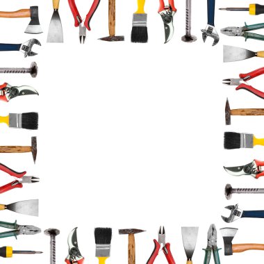 birçok farklı araç üzerinde beyaz izole