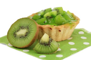 beyaz izole meyve kivi kek