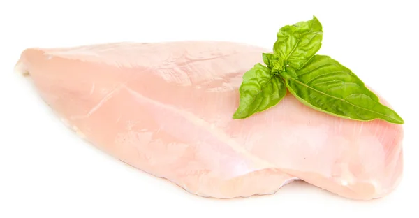 Raw chicken fillets isolated on white — Stock Photo, Image