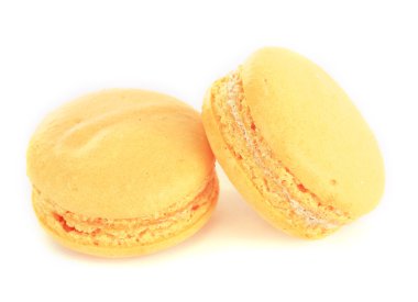 beyaz izole yumuşak macaroons