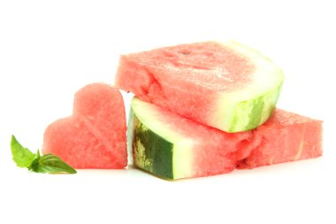 beyaz izole taze karpuz