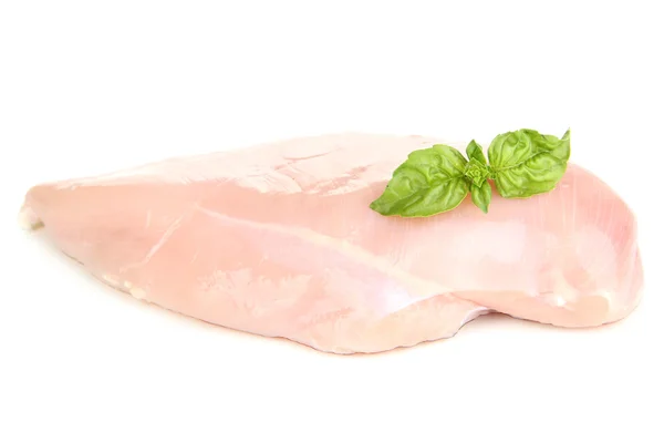 Raw chicken fillets isolated on white — Stock Photo, Image