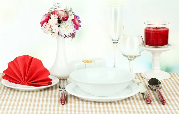 Krásný stůl k snídani — Stock fotografie