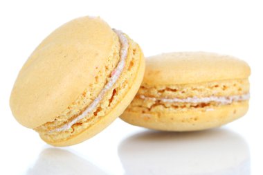 beyaz izole yumuşak macaroons