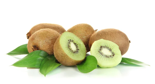 Mogen kiwi isolerad på vit — Stockfoto