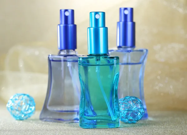 Women perfume in beautiful bottles, close up — Stock Photo, Image