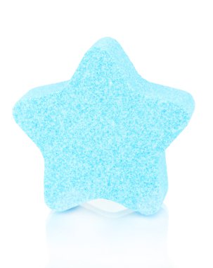 banyo, üzerinde beyaz izole için deniz tuzu