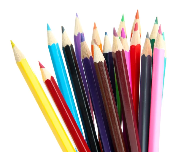 Colour pencils isolated on white — Stock Photo, Image