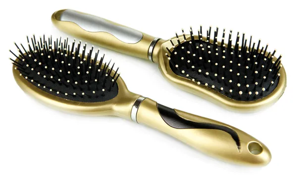 Escovas de cabelo isoladas em branco — Fotografia de Stock