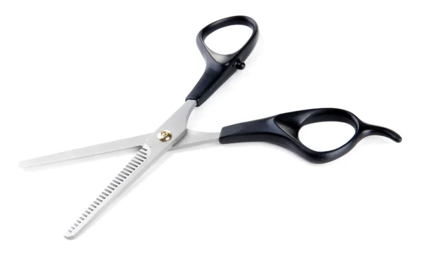 Hairdressing scissors, isolated on white — Stock Photo, Image