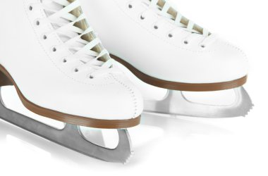 Beyaz üzerine izole edilmiş artistik patenler.