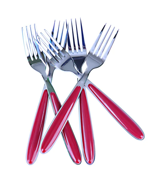 Forks, elszigetelt fehér — Stock Fotó