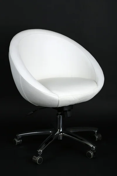 White chair on black background — Stock Photo, Image