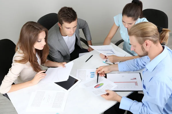 Business team working on their project together at office Stock Picture