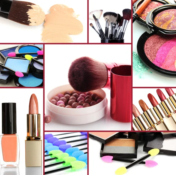 Collage of cosmetic — Stock Photo, Image