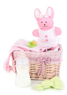 beyaz izole bebek aksesuarları