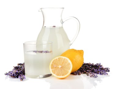 Lavanta limonata, üzerinde beyaz izole