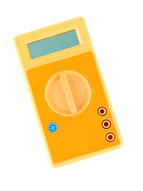 multimetre üzerinde beyaz izole