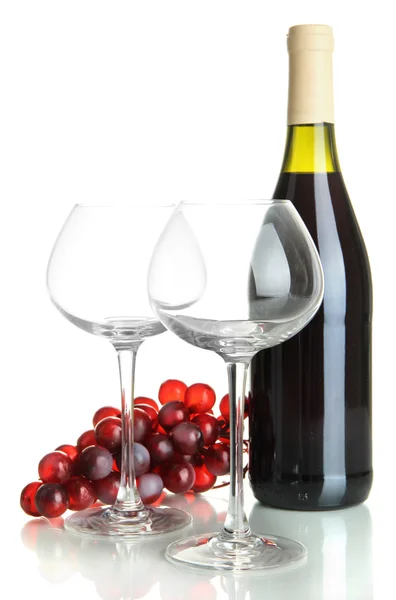 Vino rosso isolato su bianco — Foto Stock