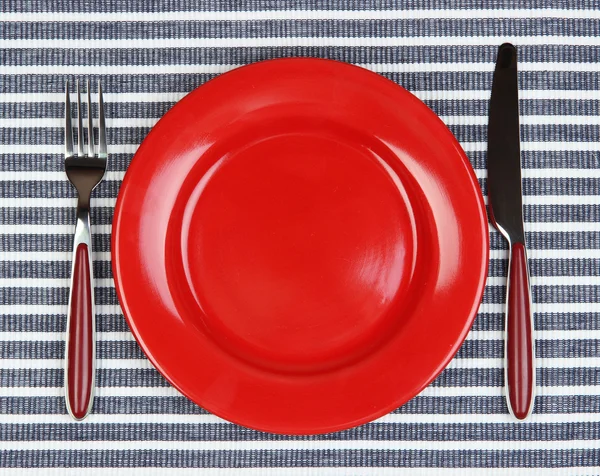Kleurplaat, mes en vork, op een achtergrond met kleur — Stockfoto